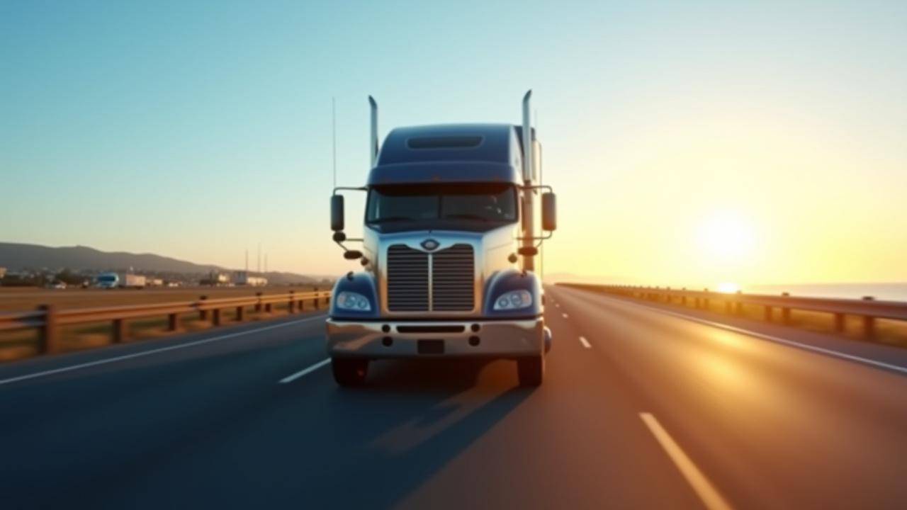 YG Trucking modern fleet on California highway
