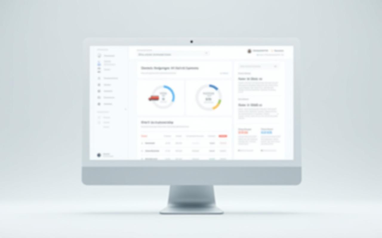 User interface mockup of the YG Trucking and Logistics tracking dashboard